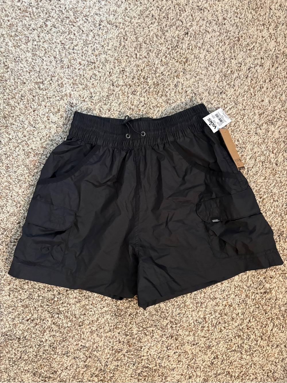 Vans Women Black Cargo Shorts